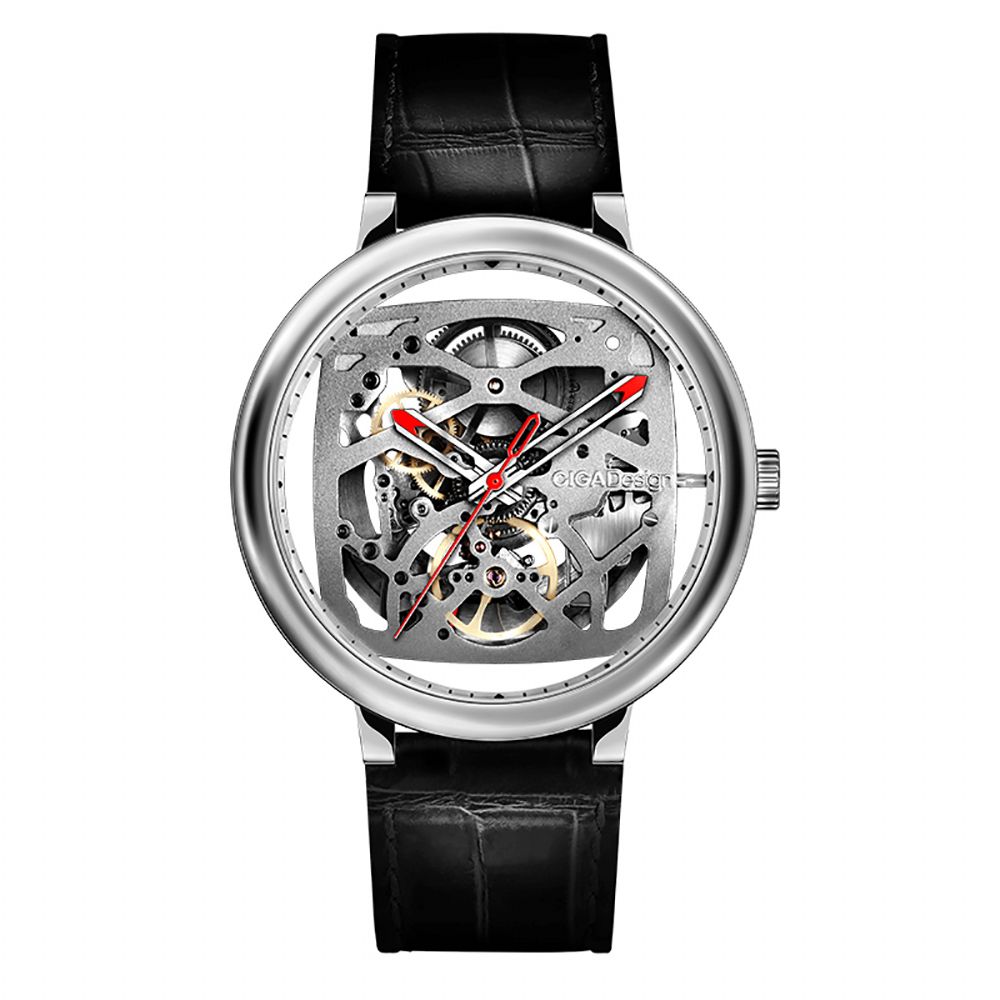 Originele Ciga Design Mode Bussiness Full Hollow Design 3Atm Waterdichte Lederen Band Heren Automatisch Mechanisch Horloge Van Xiaomi Eco-System