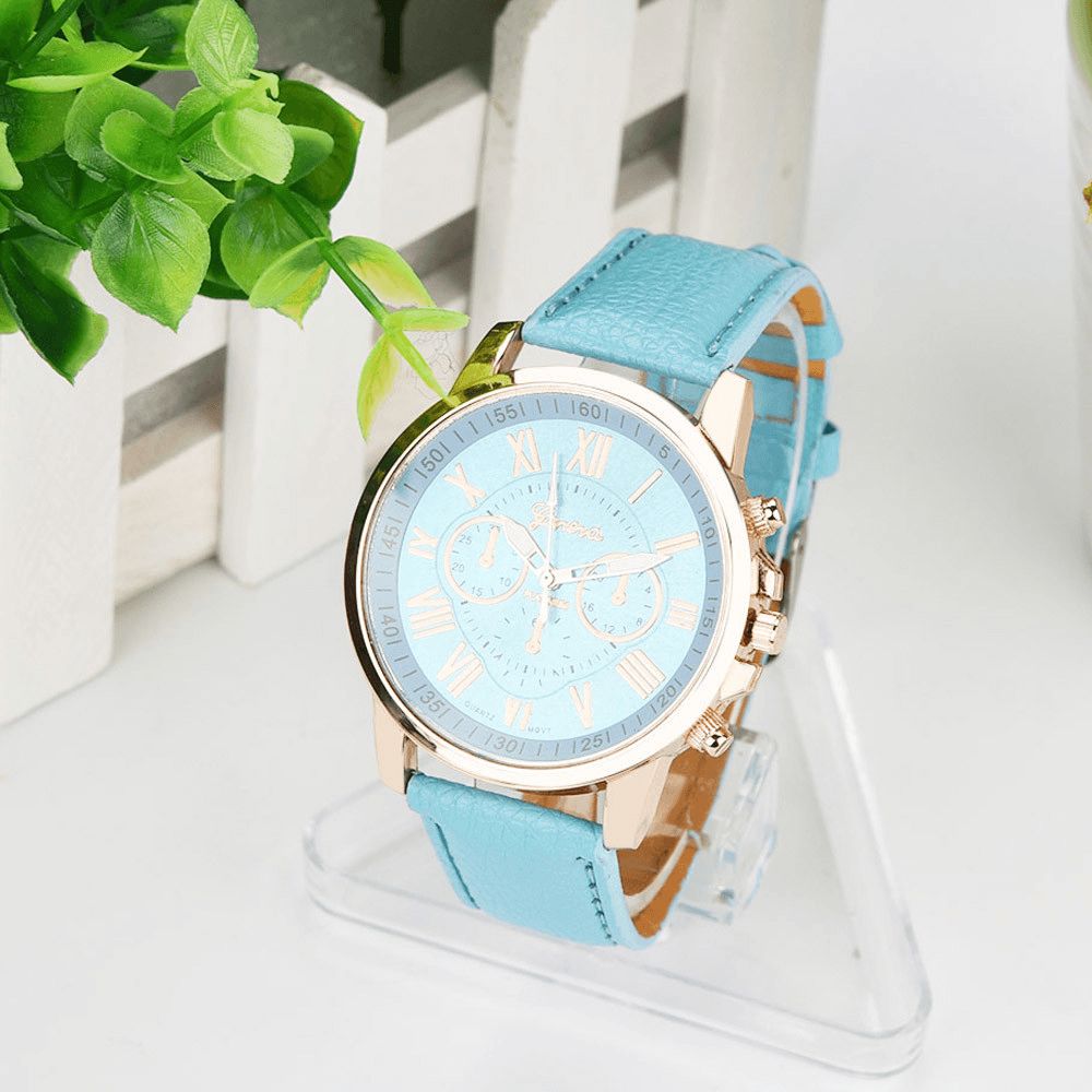 Otoky Jy9007 Mode Dames Horloge Licht Luxe Casual Lederen Band Quartz Horloge