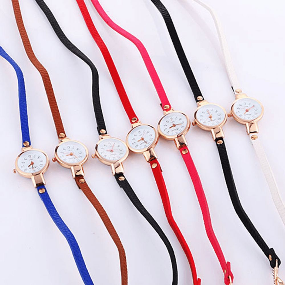 Retro Pu-Band Strass Multi-Layer Dame Horloge Metaal Blauw Kristal Verstelbaar Polshorloge Quartz Horloge