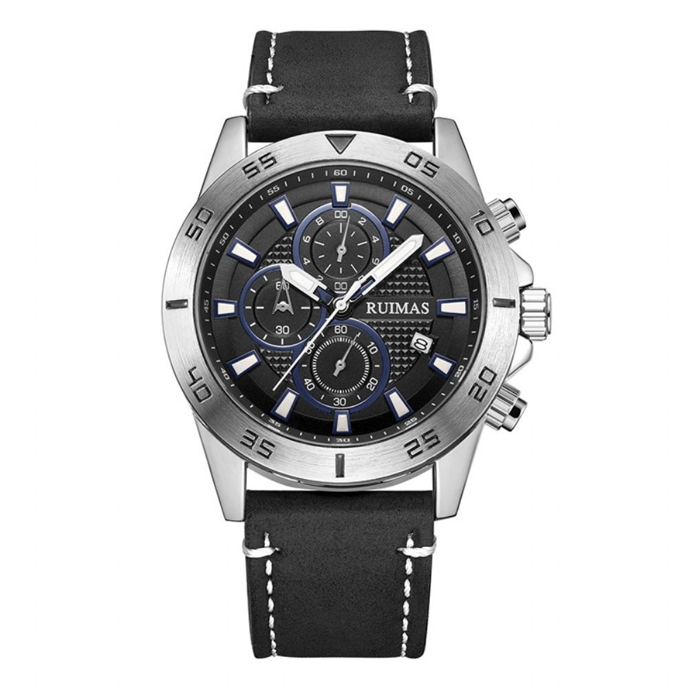 Ruimas 572 Sport Herenhorloge 3Atm Waterdicht Chronograaf Lichtgevende Datumweergave Quartz Horloge