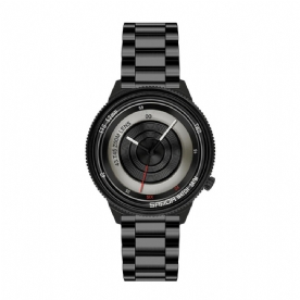 Sanda 1041 Casual Mode Heren Creatieve Camera Wijzerplaat Waterdicht Roestvrij Stalen Band Quartz Horloge