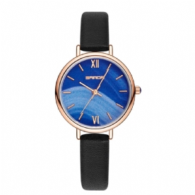 Sanda 1055 Volledige Stalen Band Crace Gemak Sterrenhemel Mode Wijzerplaat Lederen Band Vrouwen Horloge Quartz Horloge