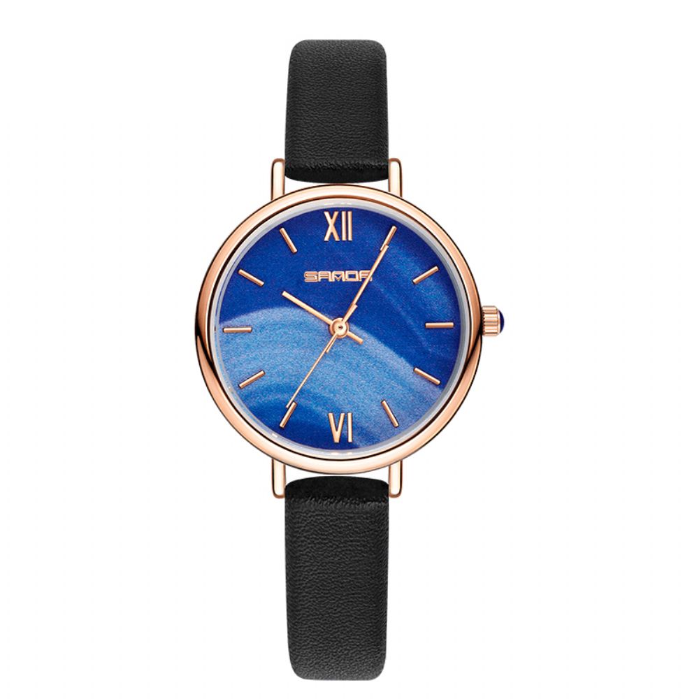 Sanda 1055 Volledige Stalen Band Crace Gemak Sterrenhemel Mode Wijzerplaat Lederen Band Vrouwen Horloge Quartz Horloge