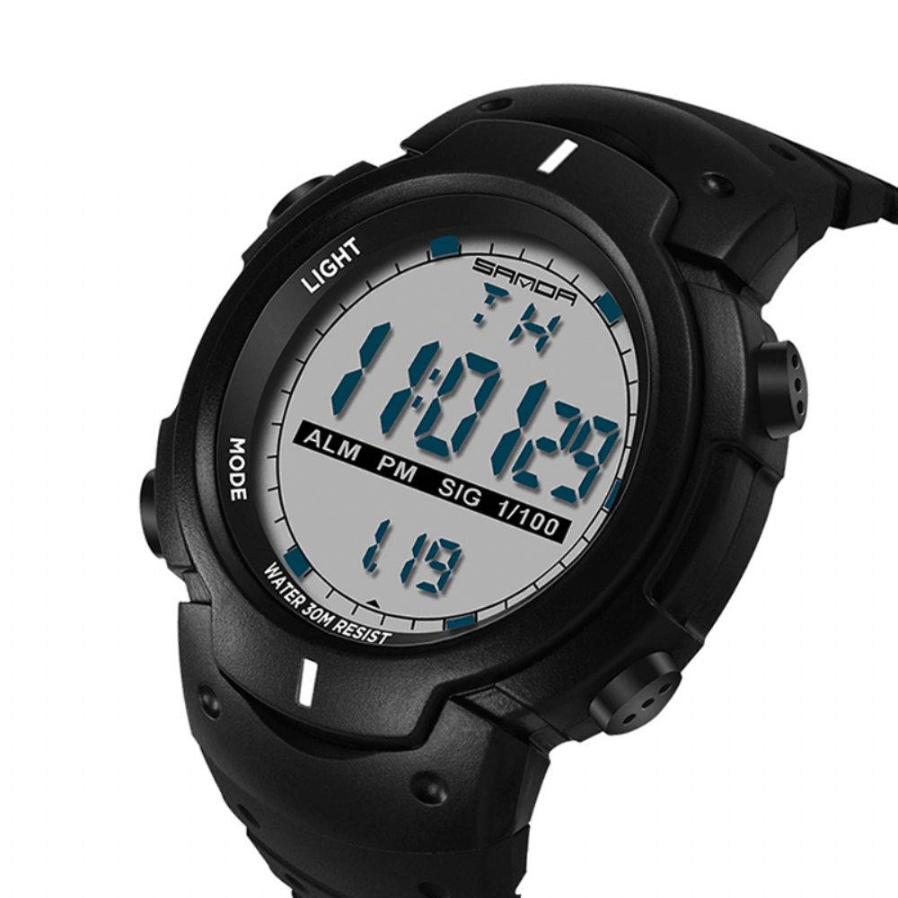 Sanda 269 Digitaal Horloge Lichtgevende Bewegingstiming Stopwatch Kalender Alarmhorloge Buitensporthorloge