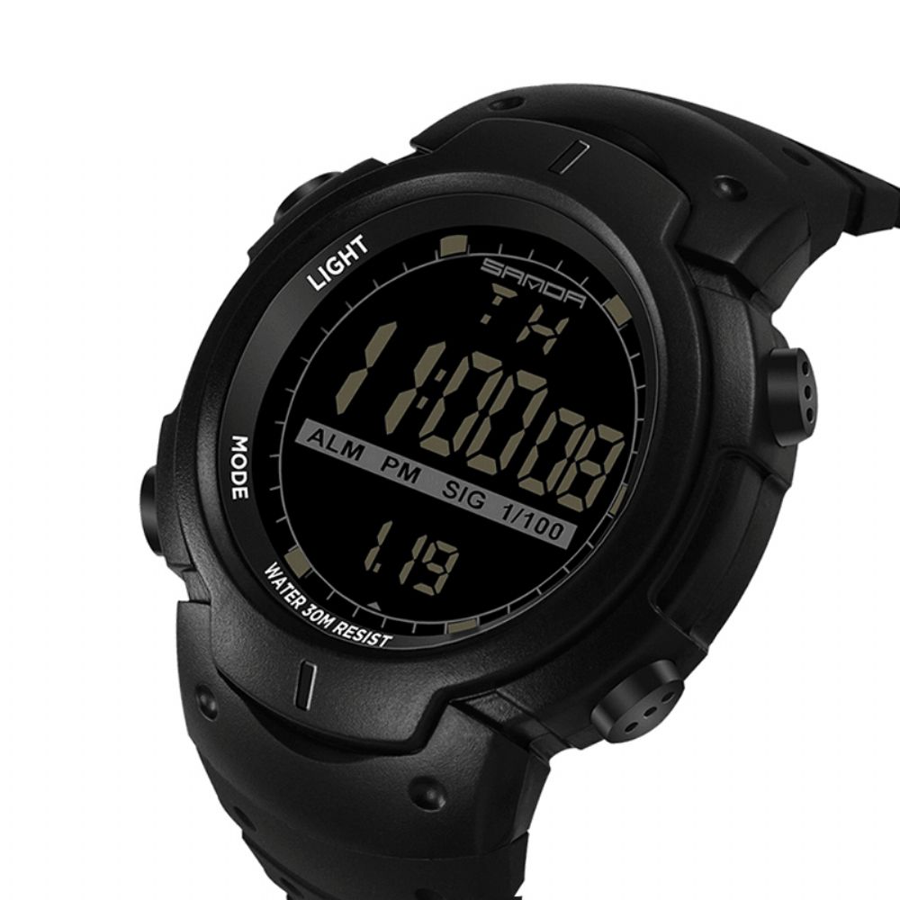 Sanda 269 Digitaal Horloge Lichtgevende Bewegingstiming Stopwatch Kalender Alarmhorloge Buitensporthorloge