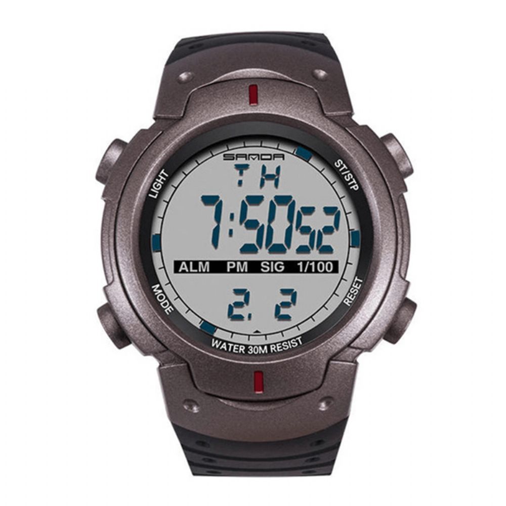 Sanda 269 Digitaal Horloge Lichtgevende Bewegingstiming Stopwatch Kalender Alarmhorloge Buitensporthorloge