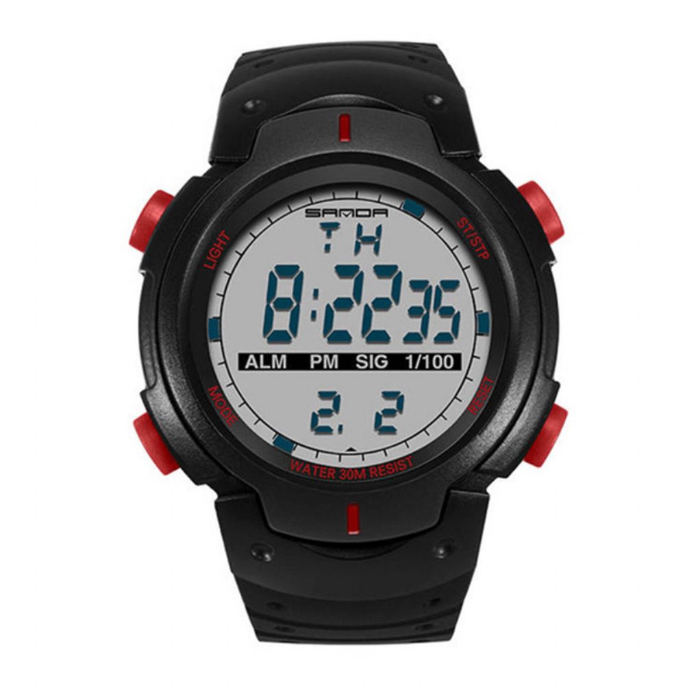 Sanda 269 Digitaal Horloge Lichtgevende Bewegingstiming Stopwatch Kalender Alarmhorloge Buitensporthorloge