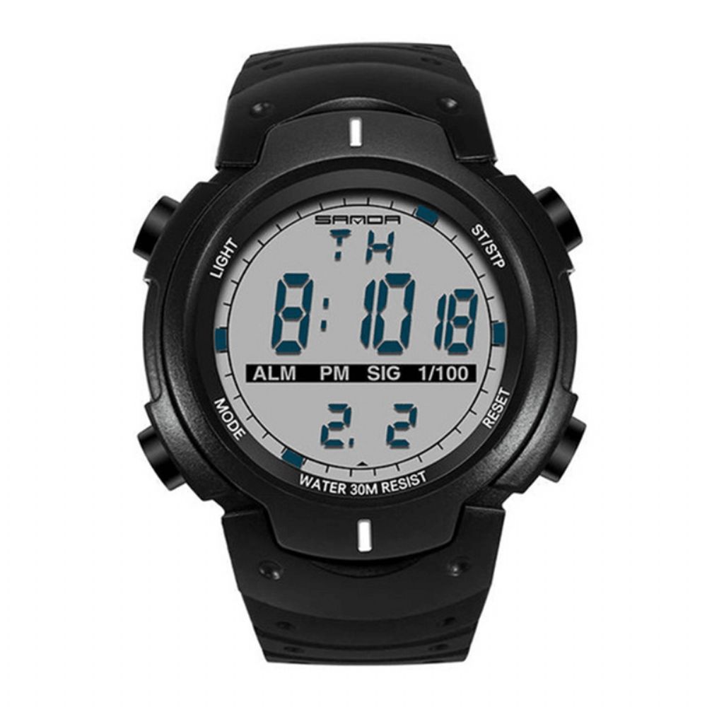 Sanda 269 Digitaal Horloge Lichtgevende Bewegingstiming Stopwatch Kalender Alarmhorloge Buitensporthorloge