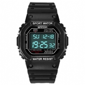 Sanda 329 Mode Led-Display Herenhorloge Waterdicht Sport Digitaal Horloge