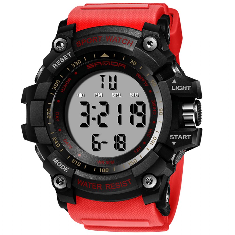 Sanda 359 Digitaal Horloge Militaire Multifunctionele Stopwatch Waterdicht Studentenhorloge Heren