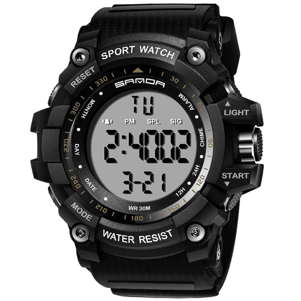 Sanda 359 Digitaal Horloge Militaire Multifunctionele Stopwatch Waterdicht Studentenhorloge Heren