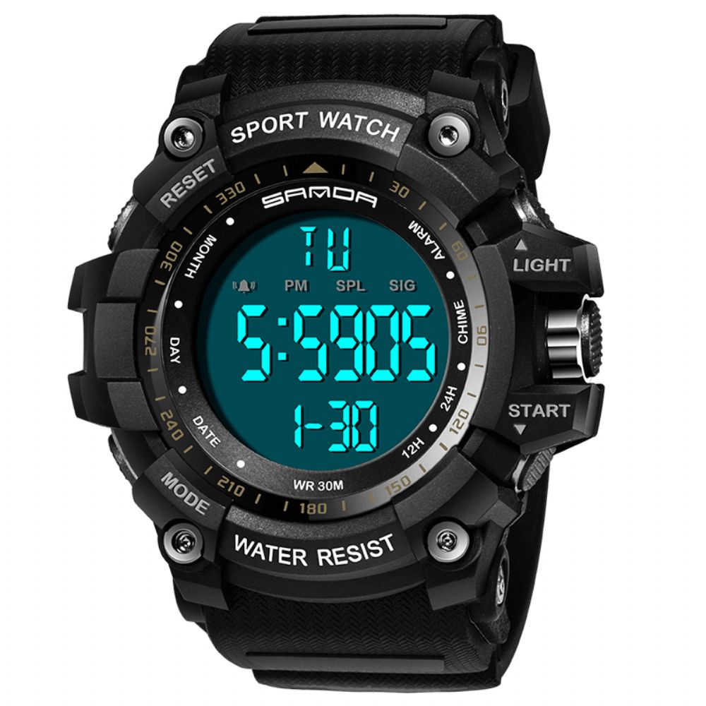 Sanda 359 Digitaal Horloge Militaire Multifunctionele Stopwatch Waterdicht Studentenhorloge Heren