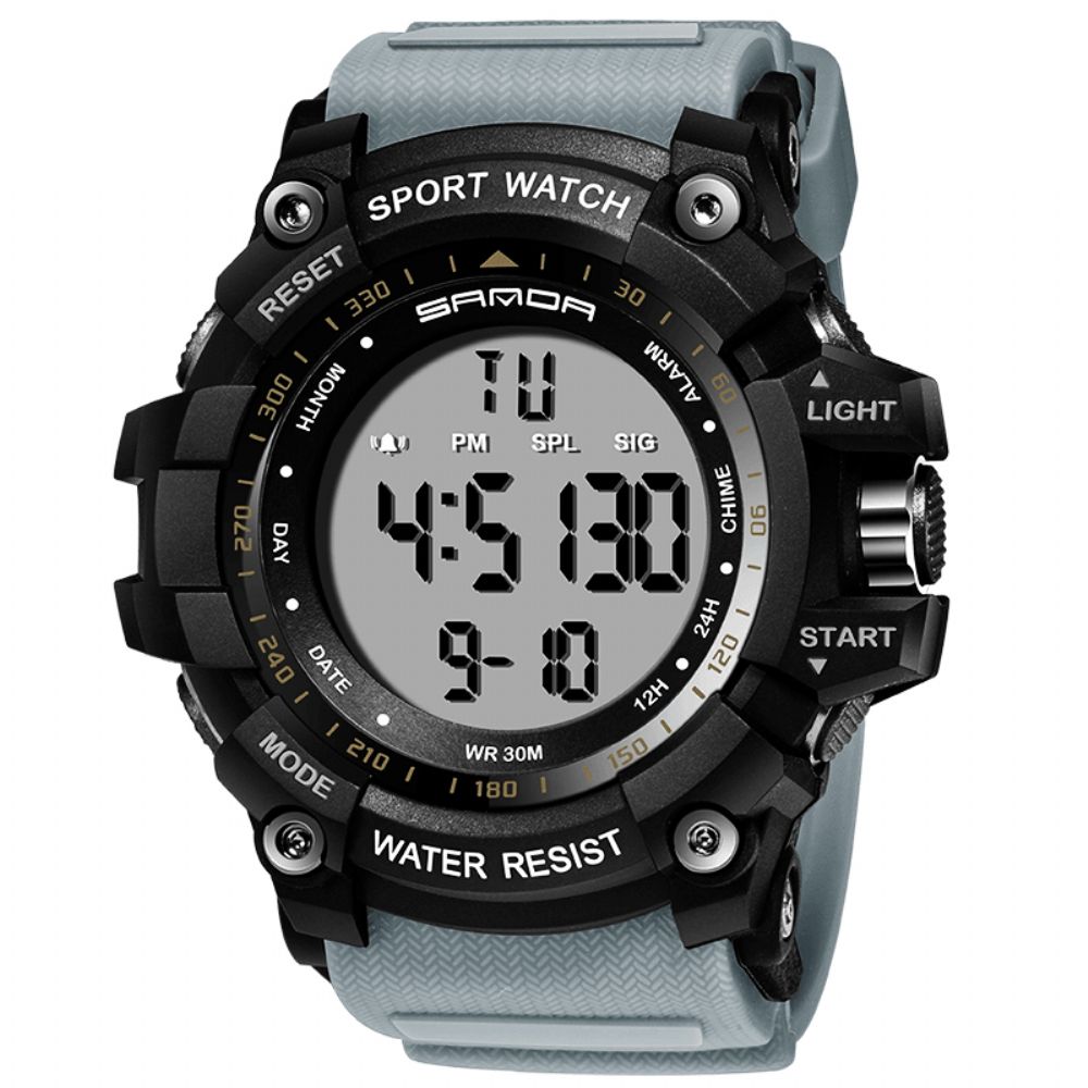 Sanda 359 Digitaal Horloge Militaire Multifunctionele Stopwatch Waterdicht Studentenhorloge Heren