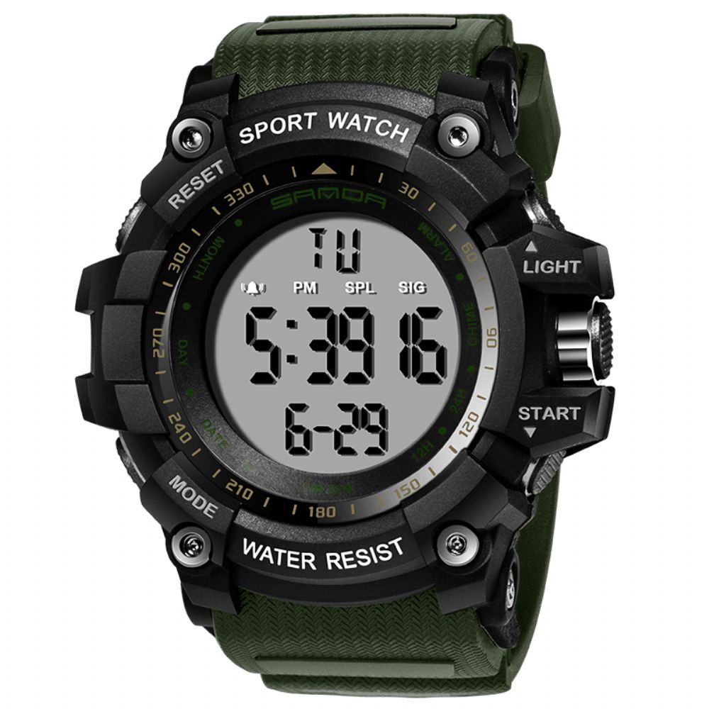 Sanda 359 Digitaal Horloge Militaire Multifunctionele Stopwatch Waterdicht Studentenhorloge Heren