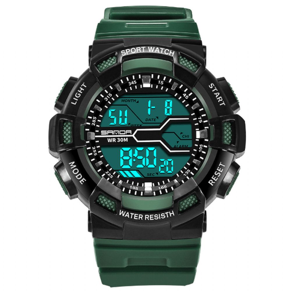 Sanda 378 Digitaal Horloge Militaire Stopwatch Waterdicht Buitensport Herenhorloge