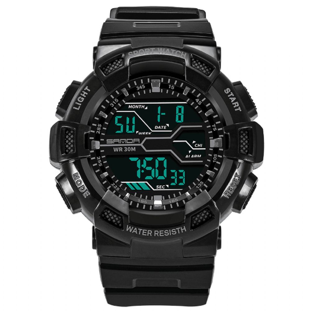 Sanda 378 Digitaal Horloge Militaire Stopwatch Waterdicht Buitensport Herenhorloge