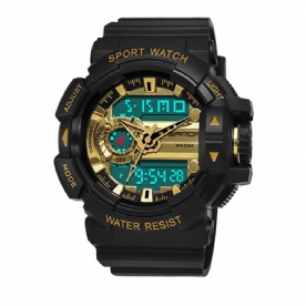 Sanda 599 Lichtgevend Display Candar Stopwatch Herenmode Sporthorloge Dual Disaplay Digitaal Horloge