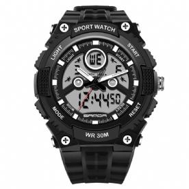 Sanda 709 Dual Display 30M Waterdicht Outdoor Sport Militaire Mode Led Digitaal Horloge