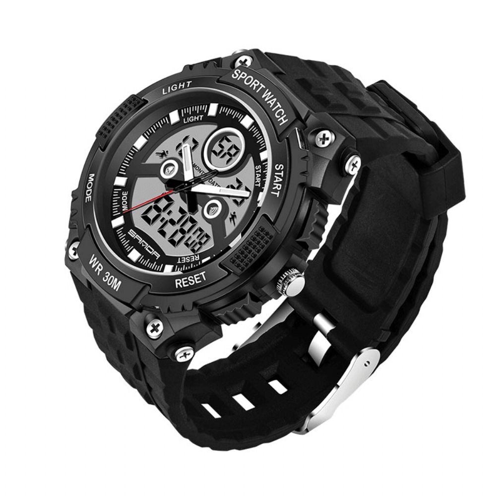 Sanda 709 Dual Display 30M Waterdicht Outdoor Sport Militaire Mode Led Digitaal Horloge