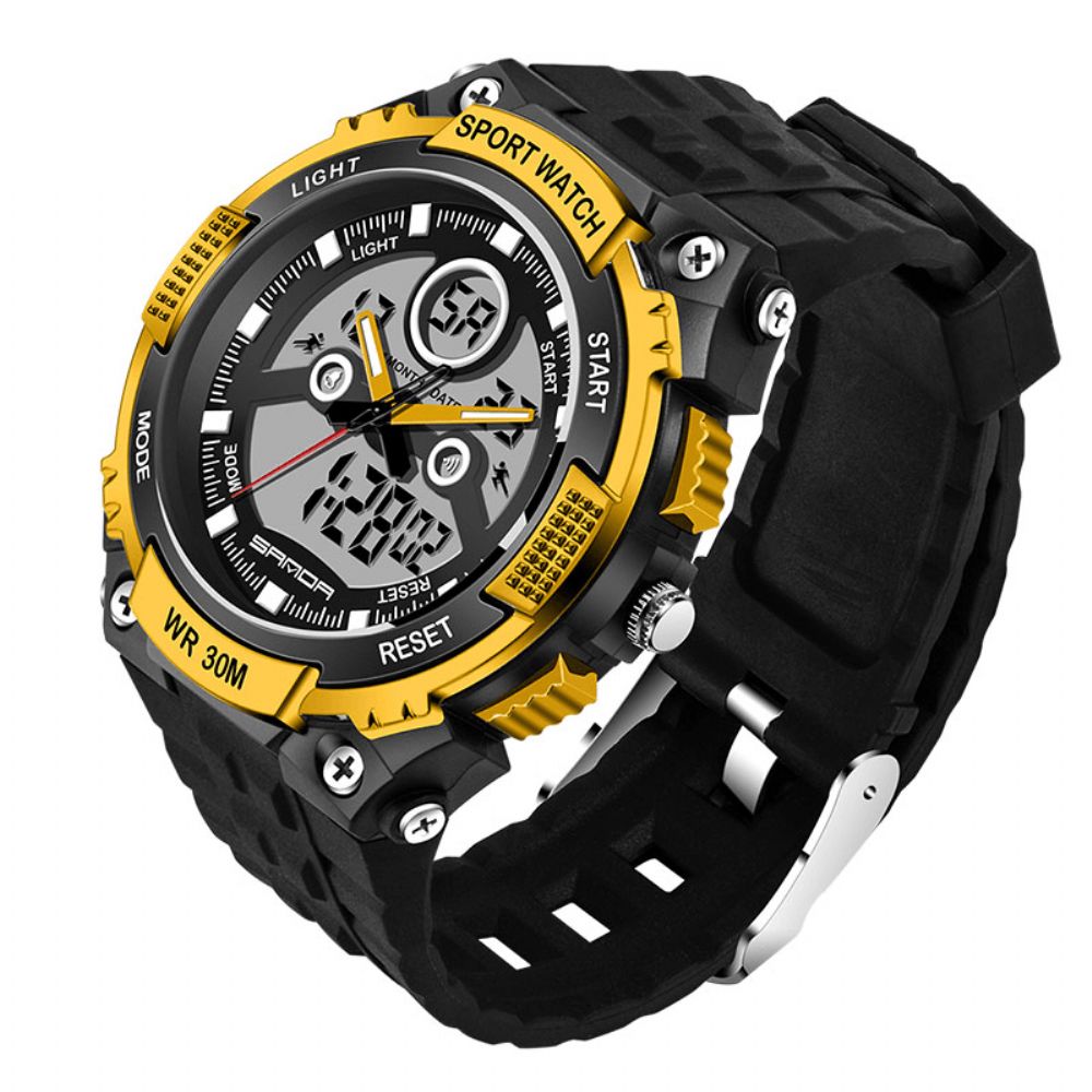 Sanda 709 Dual Display 30M Waterdicht Outdoor Sport Militaire Mode Led Digitaal Horloge