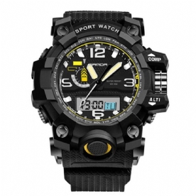 Sanda 732 Mode Led-Display Herenhorloge 30M Waterdicht Sport Digitaal Horloge