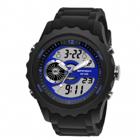 Sanda 769 Dual Digitaal horloge Heren Pu Stopwatch Lichtgevende Display Kalender Outdoor Sport Horloge