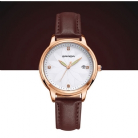 Sanda Elegant Design Dames Polshorloge Datumweergave Quartz Horloge