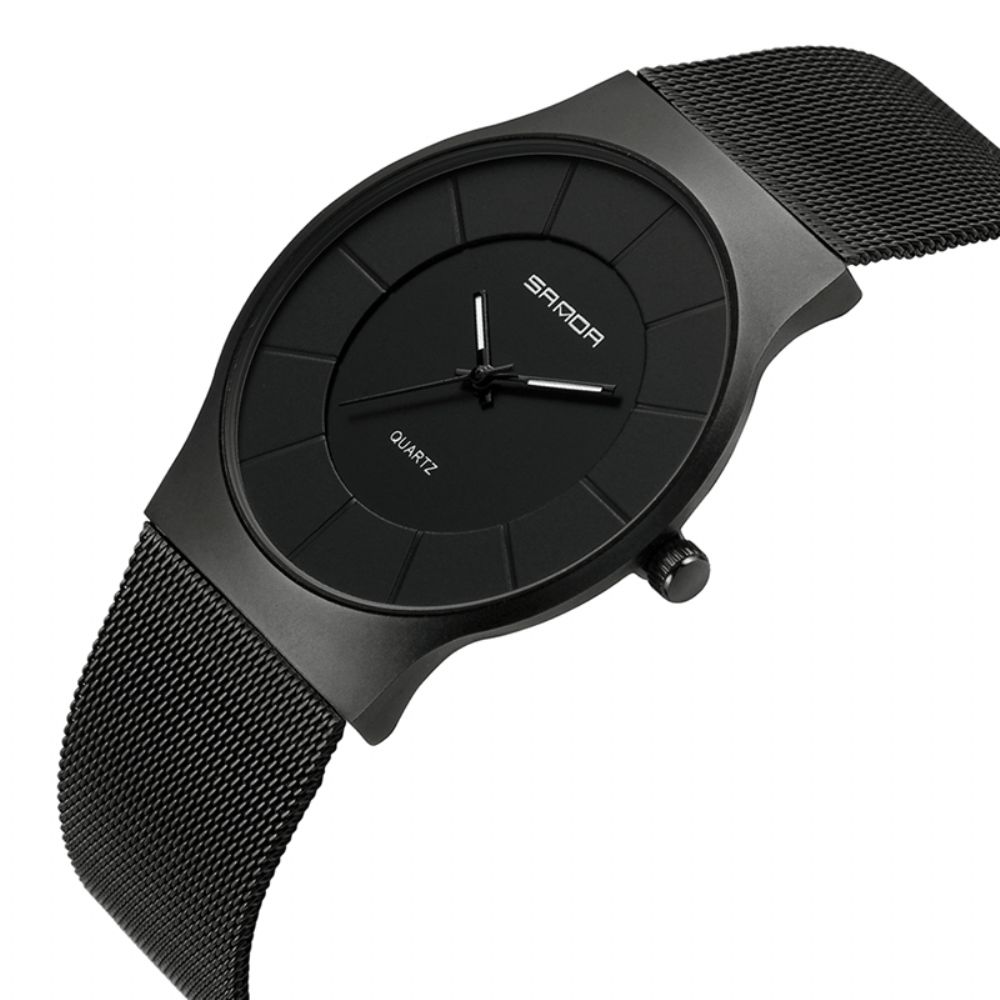 Sanda P209 Herenhorloge Ultradunne Mode Roestvrij Band Mannelijk Quartz Polshorloge