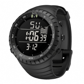 Senors Sn090 Digitaal Horloge Mode Heren Chronograaf Alarm 12 24 Uur Waterdicht Sport Siliconen Band Horloge