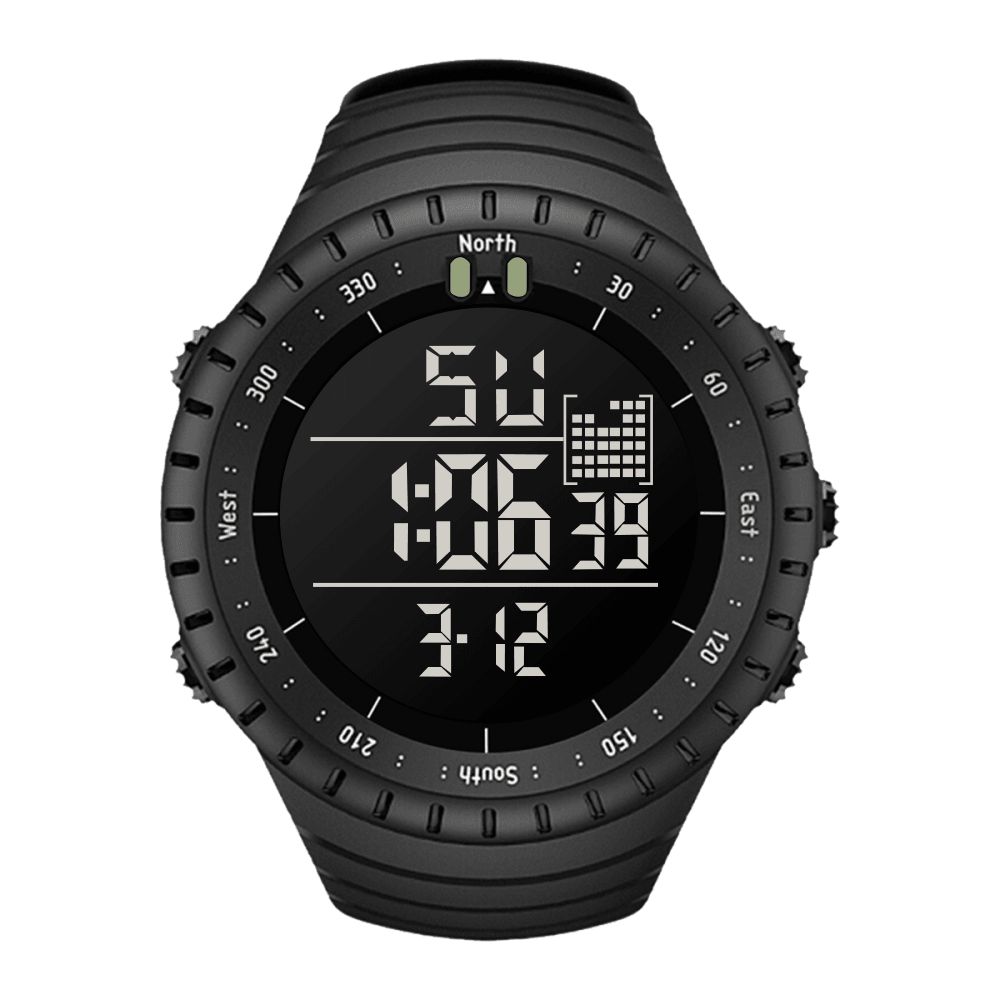 Senors Sn090 Digitaal Horloge Mode Heren Chronograaf Alarm 12 24 Uur Waterdicht Sport Siliconen Band Horloge