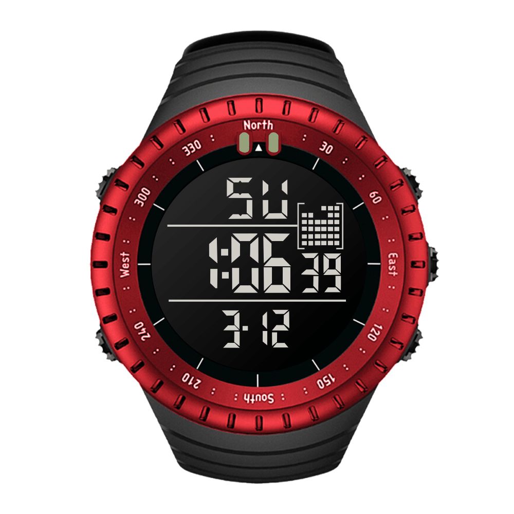 Senors Sn090 Digitaal Horloge Mode Heren Chronograaf Alarm 12 24 Uur Waterdicht Sport Siliconen Band Horloge