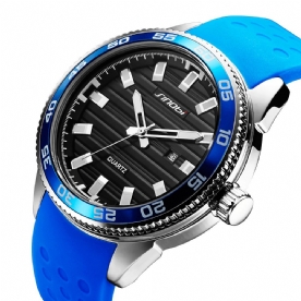 Sinobi 1255 Lichtgevende Waterdichte Sportstijl Quartz Horloge Siliconen Band Klok Herenhorloges