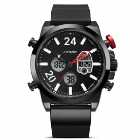 Sinobi 9732 Dual Display Digitaal Horloge Heren Chronograaf Alarm Lichtgevend Display Mode Sporthorloge