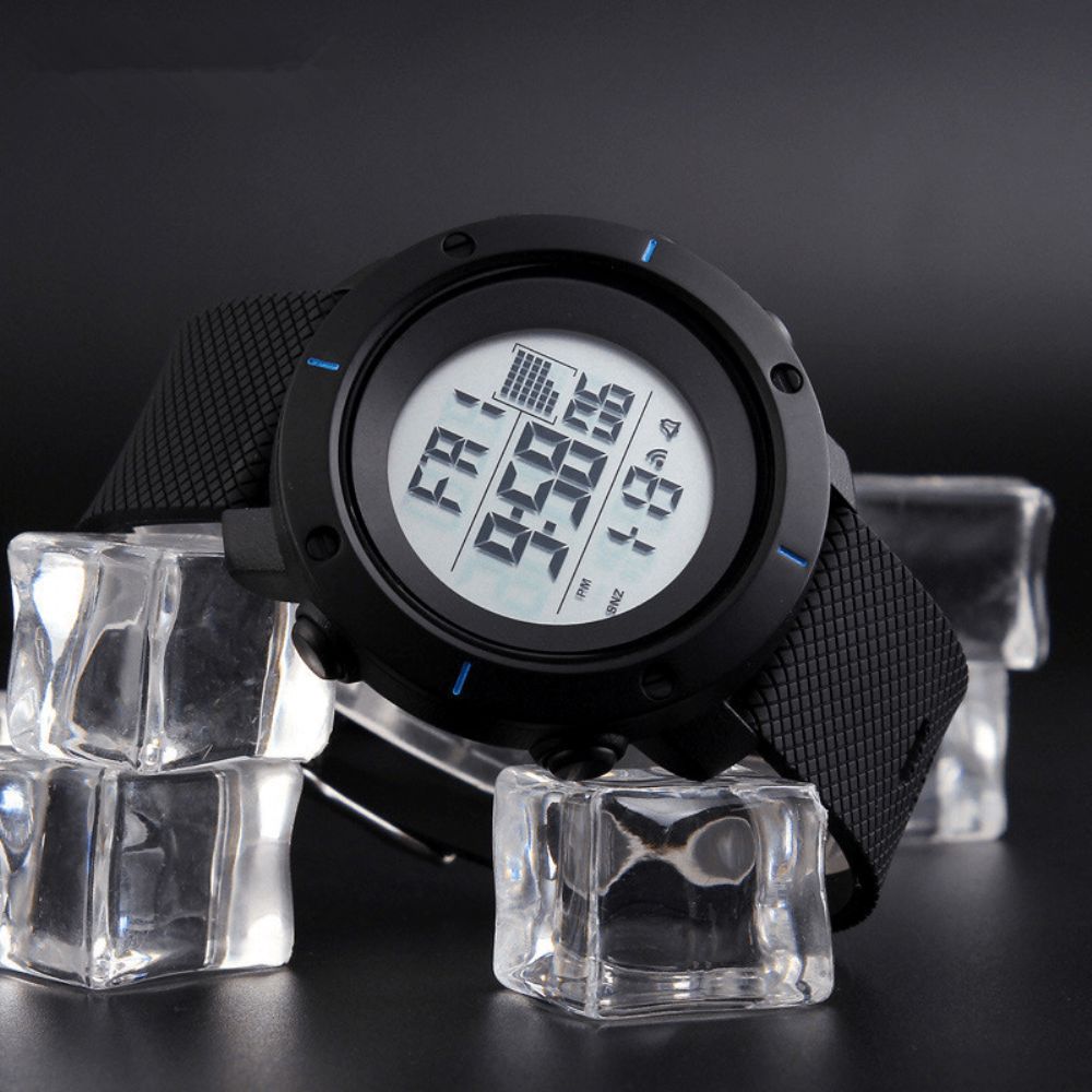 Skmei 1213 Sport Herenhorloge 5Atm Waterdicht Lichtgevende Datumweergave Stopwatch Countdown Digitaal Horloge