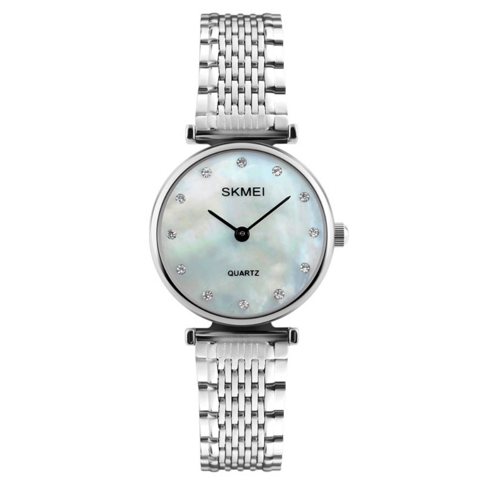 Skmei 1223 Strass Waterdicht Dames Polshorloge Casual Stijl Jurk Quartz Horloges