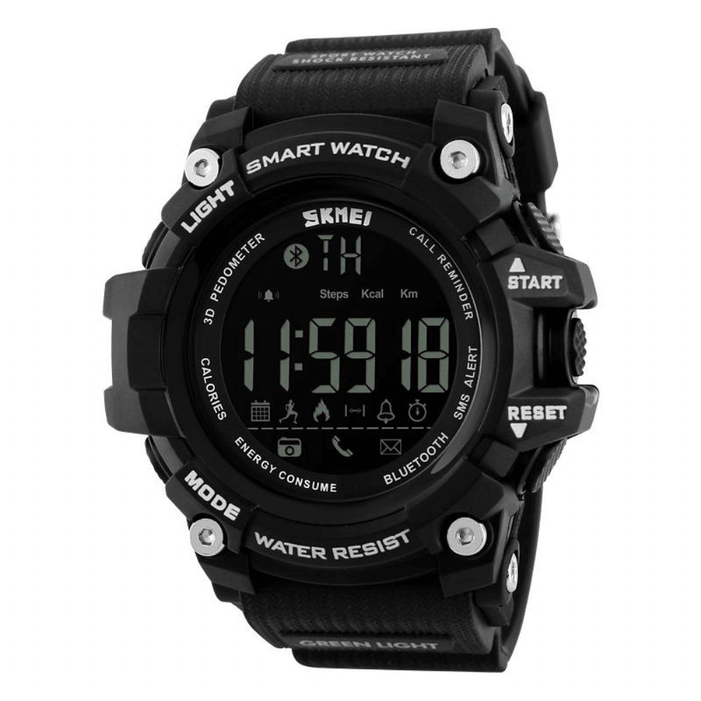 Skmei 1227 Bluetooth Slimme horloge Oproepbericht Melding Stappenteller 50M Waterdicht Sporthorloge