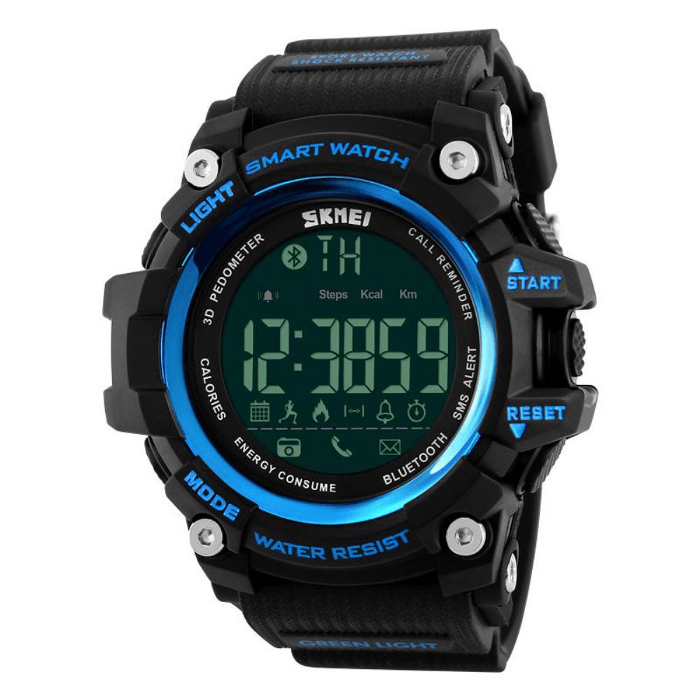 Skmei 1227 Bluetooth Slimme horloge Oproepbericht Melding Stappenteller 50M Waterdicht Sporthorloge