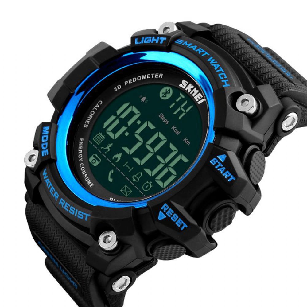 Skmei 1227 Bluetooth Slimme horloge Oproepbericht Melding Stappenteller 50M Waterdicht Sporthorloge