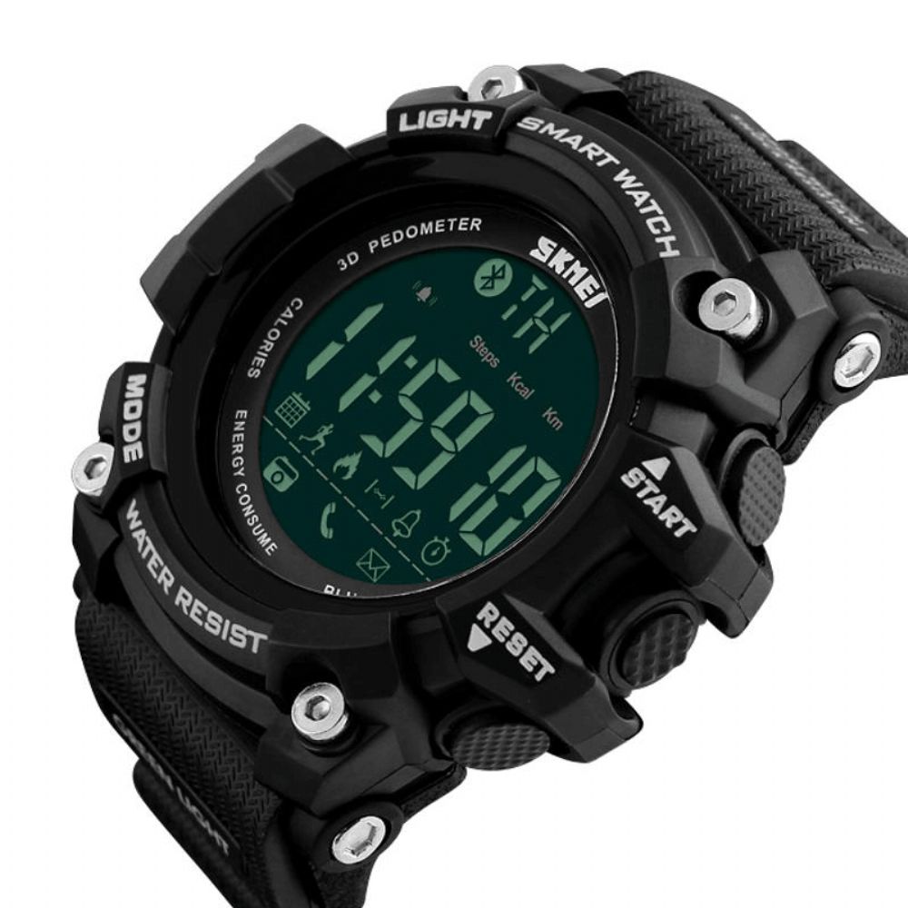 Skmei 1227 Bluetooth Slimme horloge Oproepbericht Melding Stappenteller 50M Waterdicht Sporthorloge