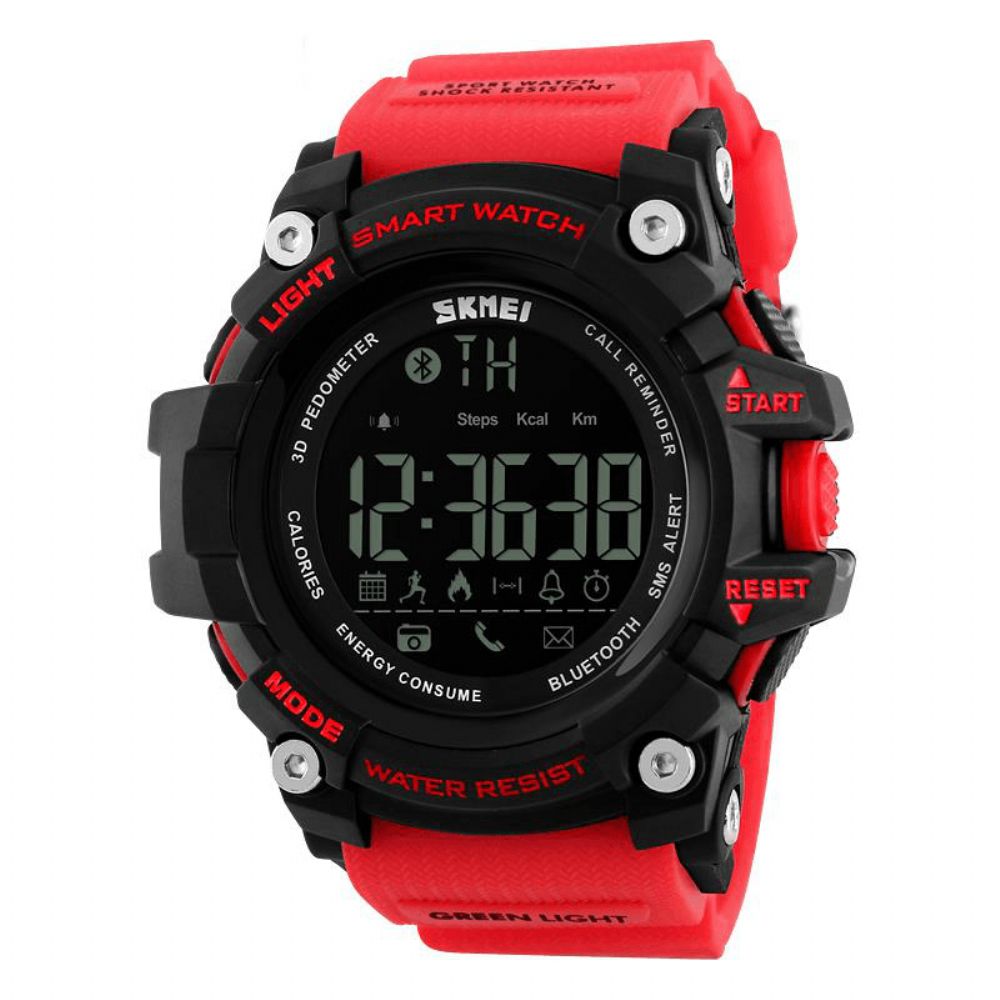 Skmei 1227 Bluetooth Slimme horloge Oproepbericht Melding Stappenteller 50M Waterdicht Sporthorloge