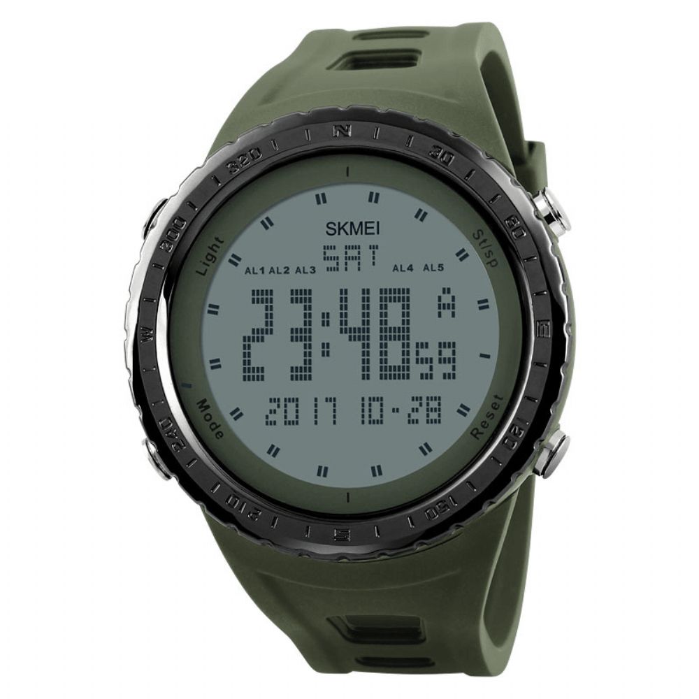 Skmei 1246 Outdoor Alarm Chronograaf Dubbele Tijd Zwemmen Sport Heren Digitaal Horloge