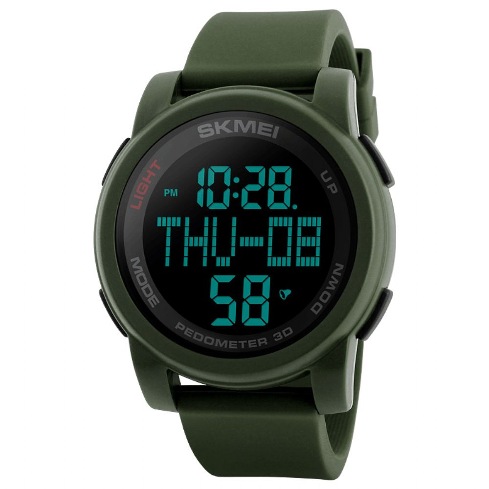 Skmei 1317 Digitale Horloge Stappenteller Calorie Tracking Heren Led Countdown Sport Horloges