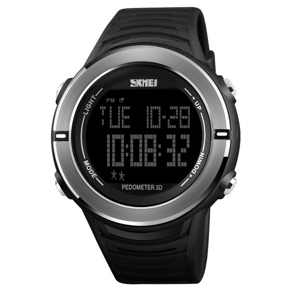 Skmei 1322 Digitaal Horloge Herenmode Sport Multifunctioneel Alarm Stappenteller Polshorloge