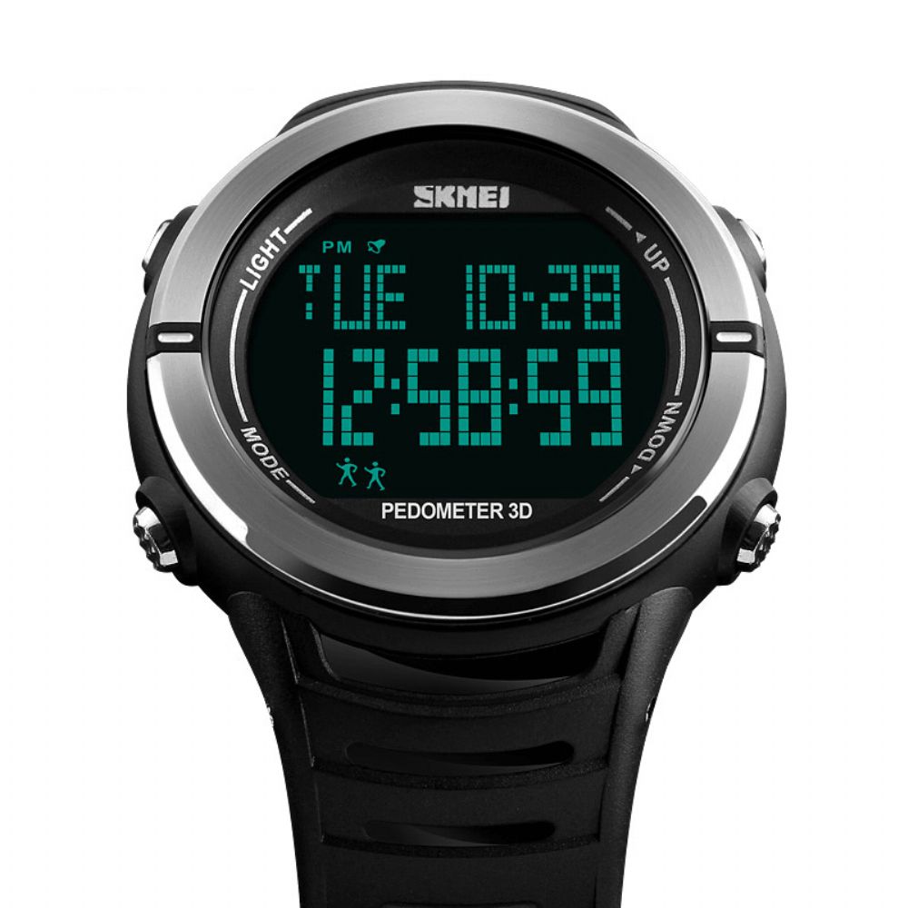 Skmei 1322 Digitaal Horloge Herenmode Sport Multifunctioneel Alarm Stappenteller Polshorloge