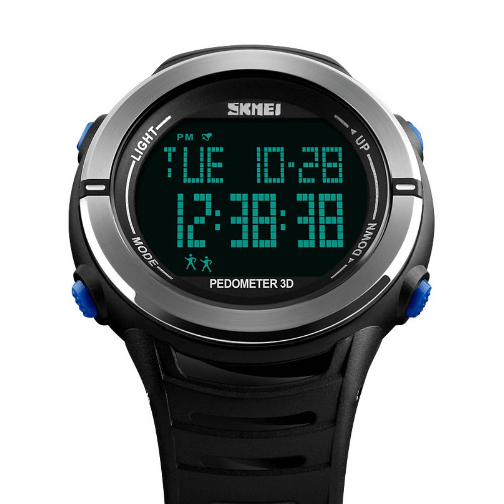 Skmei 1322 Digitaal Horloge Herenmode Sport Multifunctioneel Alarm Stappenteller Polshorloge