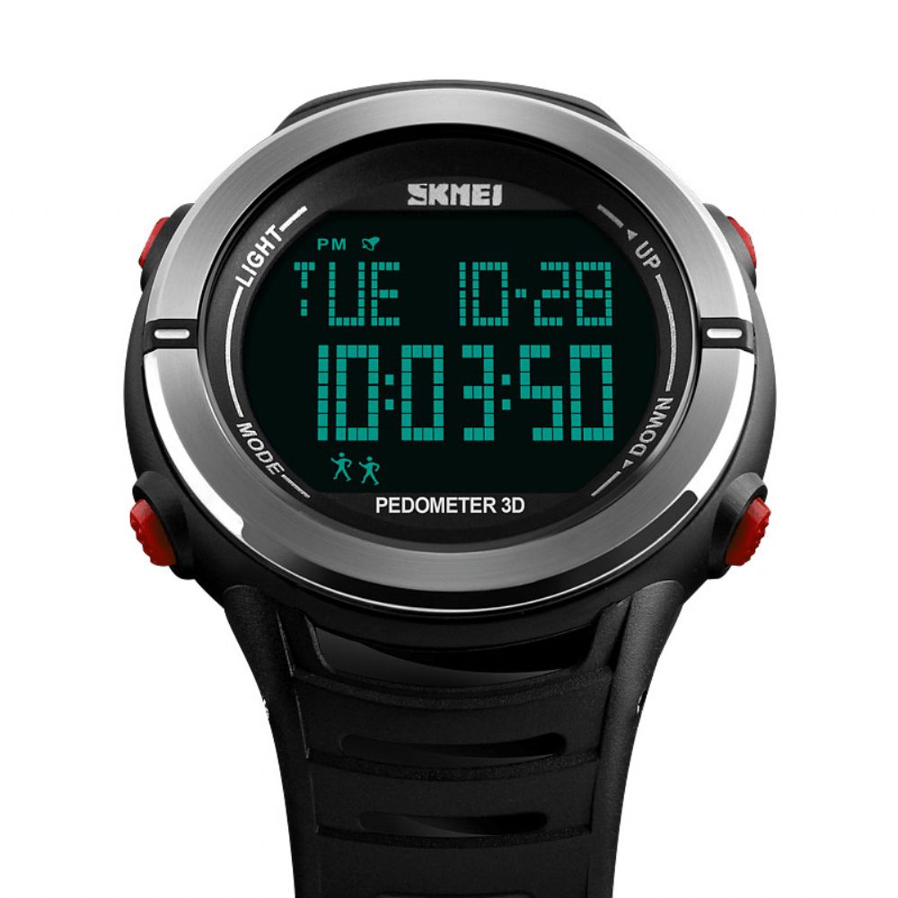 Skmei 1322 Digitaal Horloge Herenmode Sport Multifunctioneel Alarm Stappenteller Polshorloge