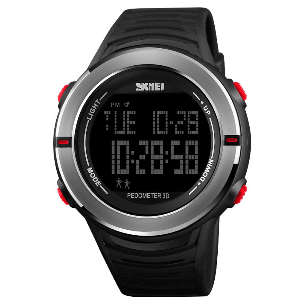 Skmei 1322 Digitaal Horloge Herenmode Sport Multifunctioneel Alarm Stappenteller Polshorloge