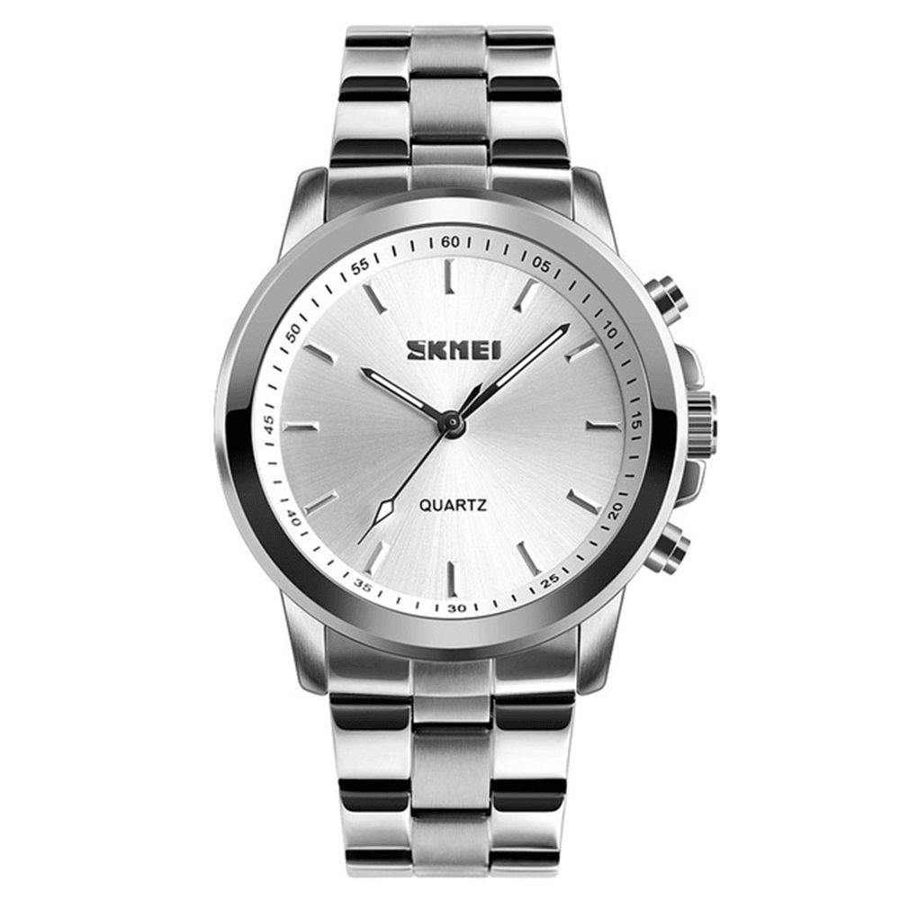 Skmei 1324 Smart Quartz Horloge In Zakelijke Stijl Oproep Herinneren Sos-Slaapmonitor Volledig Stalen Slimme Horloge