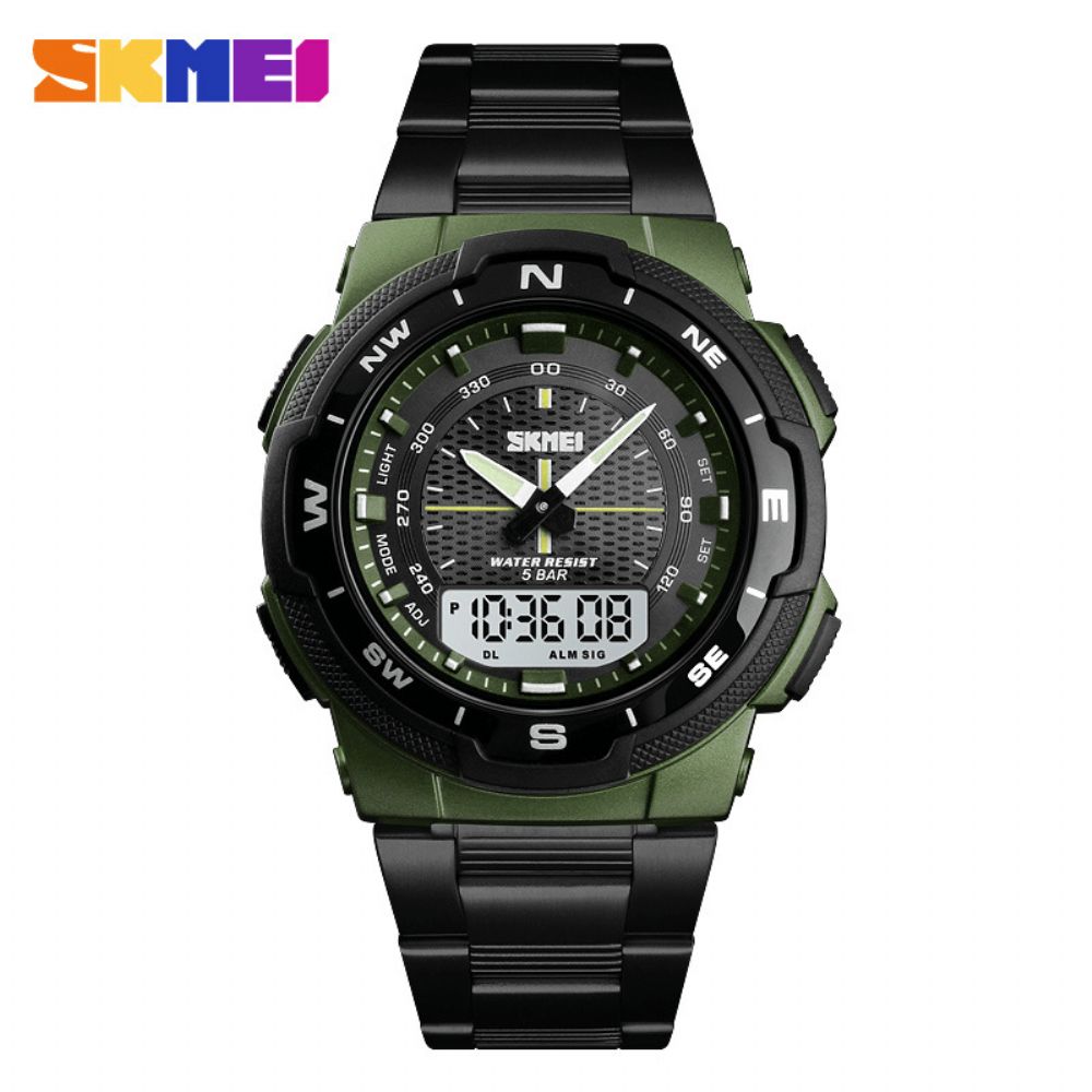 Skmei 1370 Business Multifunctionele 12 24 Uur Datum Week Lichtgevende Display Wekker Stopwatch Waterdicht Outdoor Mannen Digitale Horloge