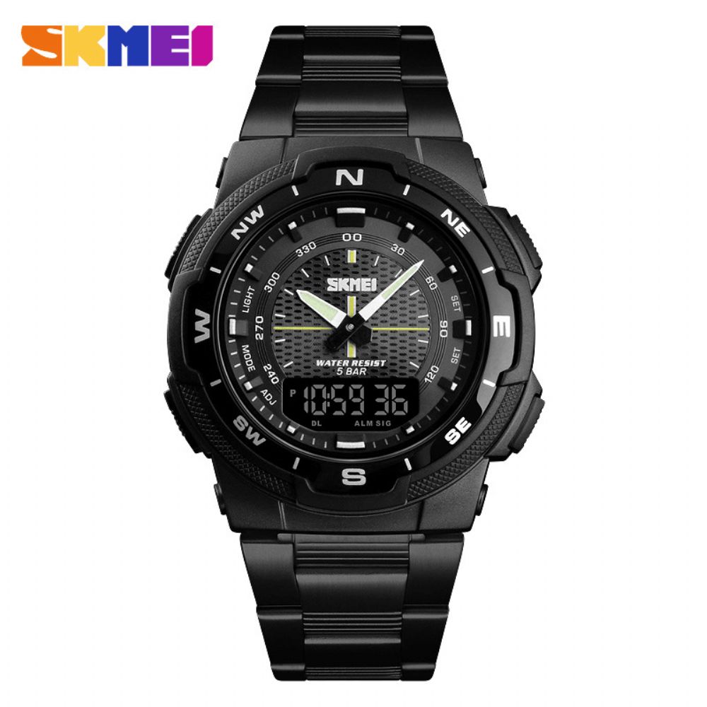 Skmei 1370 Business Multifunctionele 12 24 Uur Datum Week Lichtgevende Display Wekker Stopwatch Waterdicht Outdoor Mannen Digitale Horloge